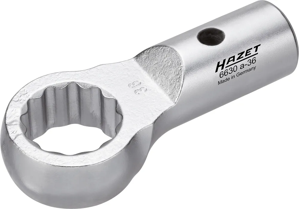 Neu Im Sortiment HAZET Aufsteck-Ringschlüssel Rundaufnahme 21 / 26mm Doppel-Sechskant 36 6630A-36