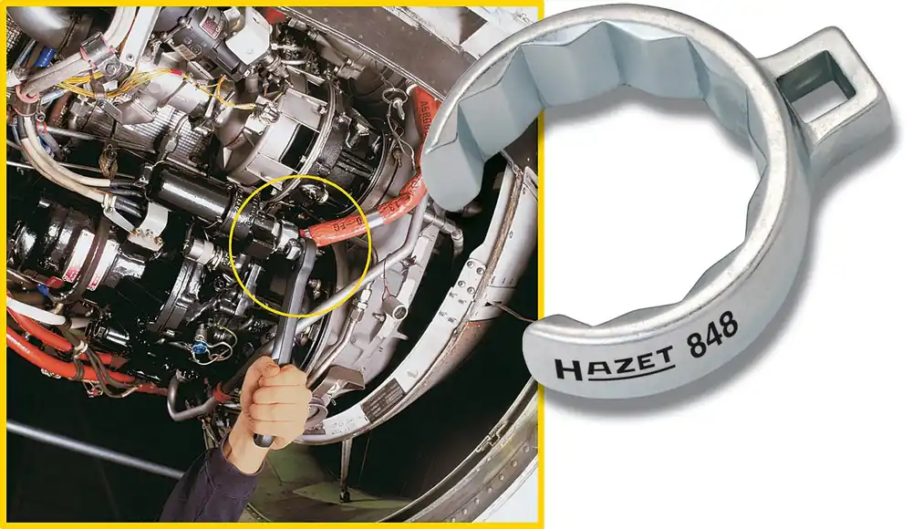 HAZET Ringschlüssel offen 12,5mm 1/2 Zoll Innen-Vierkant 12,5 = 12 46 848Z-46 Rabatt