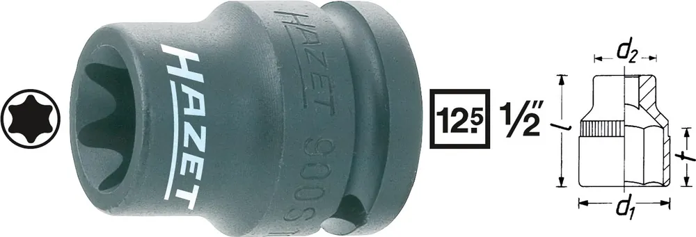 HAZET Kraft Einsatz (TORX®) 12,5mm 1/2 Zoll Außen TORX® 900S-E24 Abverkauf