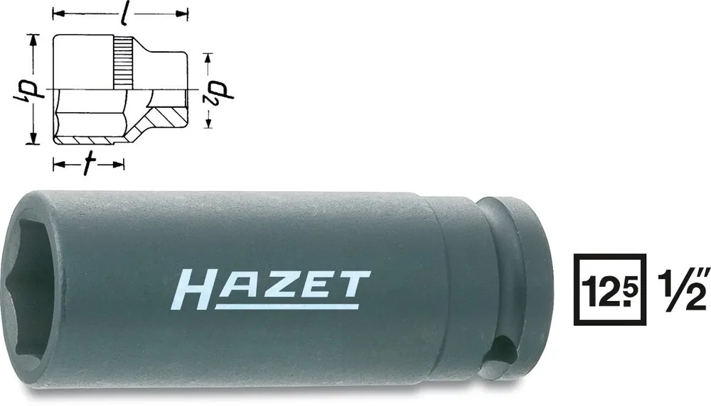 Sonderangebot HAZET Kraft Einsatz 12,5mm 1/2 Zoll Außen-Sechskant-Tractionsprofil 24 900SLG-24