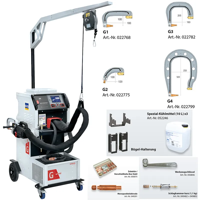 Solange Der Vorrat Reicht GYS Gyspot Punktschweissanlage BP GENIUS im Set "Pack1" Inverter, 400V - 023499