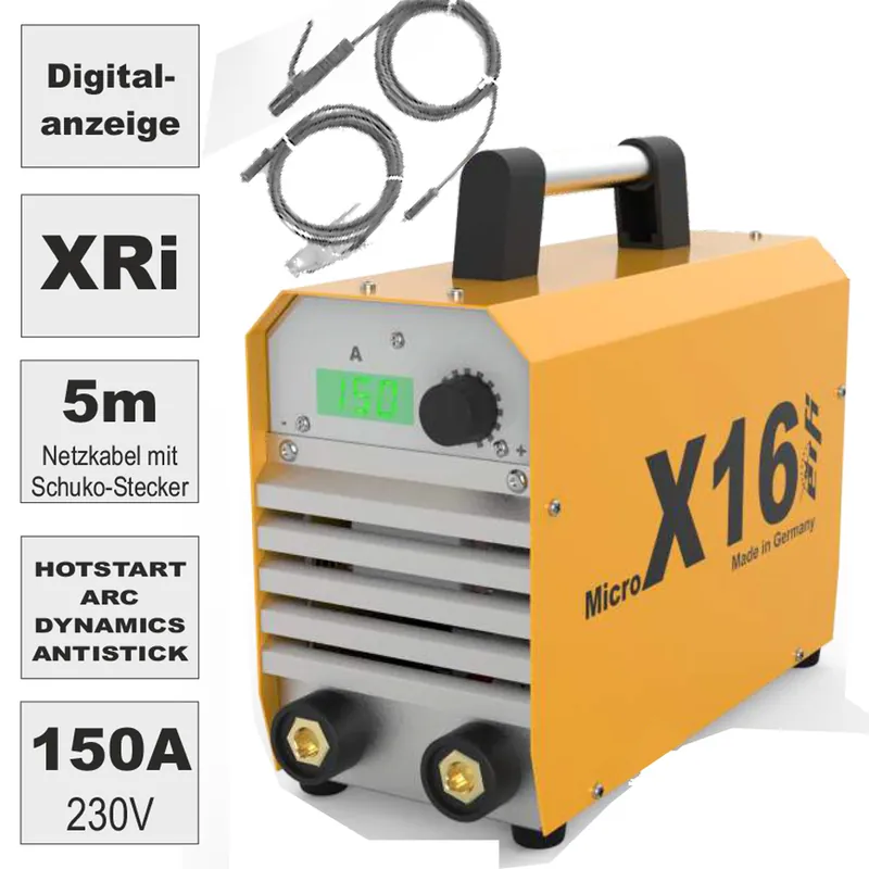 Top-Seller ERFI E-Hand Inverter Elektrodenschweißen MICRO X16 X 16 230V 150A 72-30
