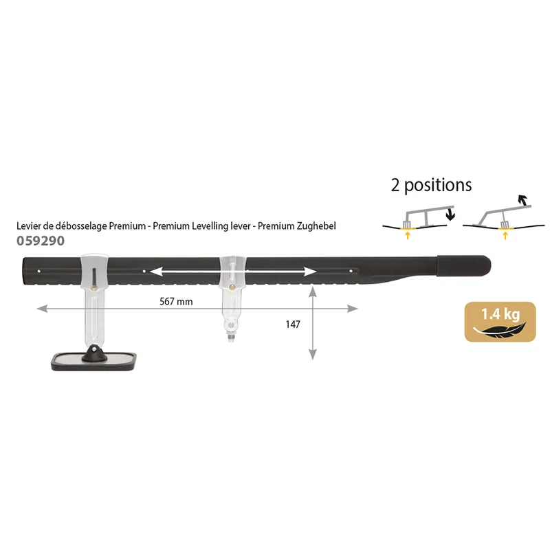 GYS Premium Karosserie Ausbeul Spot Zughebel Zugbrücke 059290 1,4kg Direktkauf