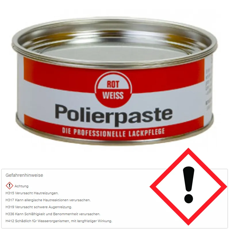 ROTWEISS Polierpaste 200ml Dose 1100 Politur Schleifpolitur Schleifpaste Wochenendangebot