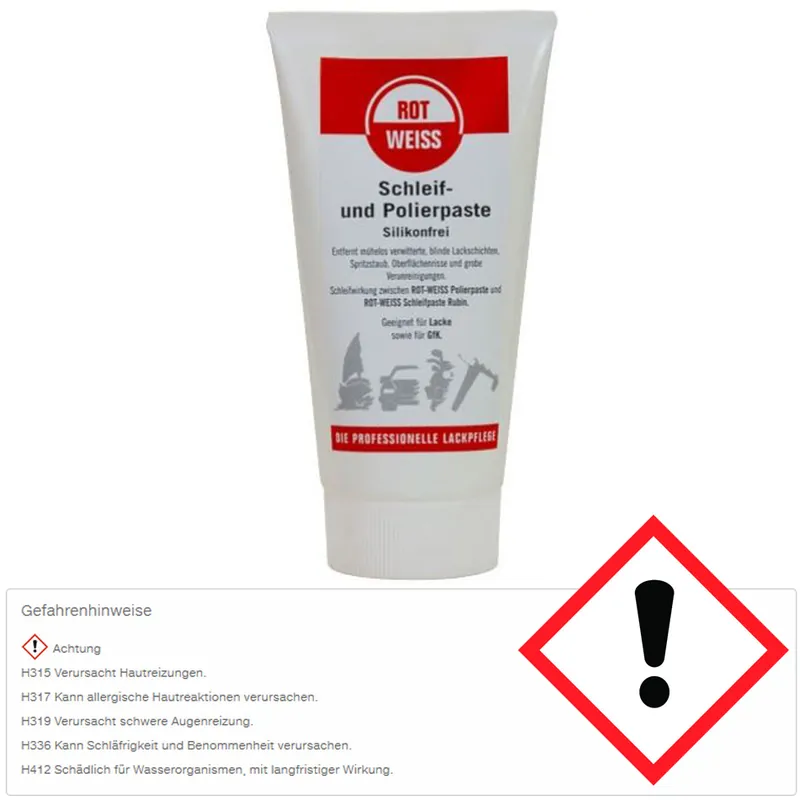 ROTWEISS Schleif- und Polierpaste 150 ml Tube 5150 Politur Schleifpaste Neue Ware