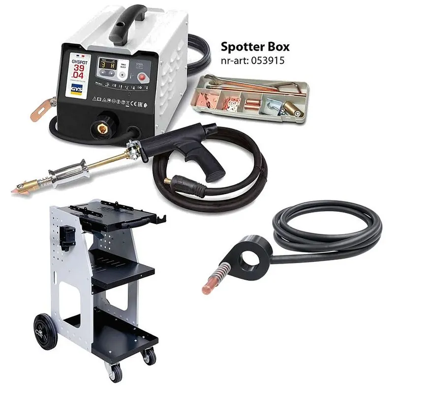 Mega-Angebot GYS GYSPOT 3904 Ausbeulspotter Spotter + Fahrwagen SPOT 800 + Masse D18010