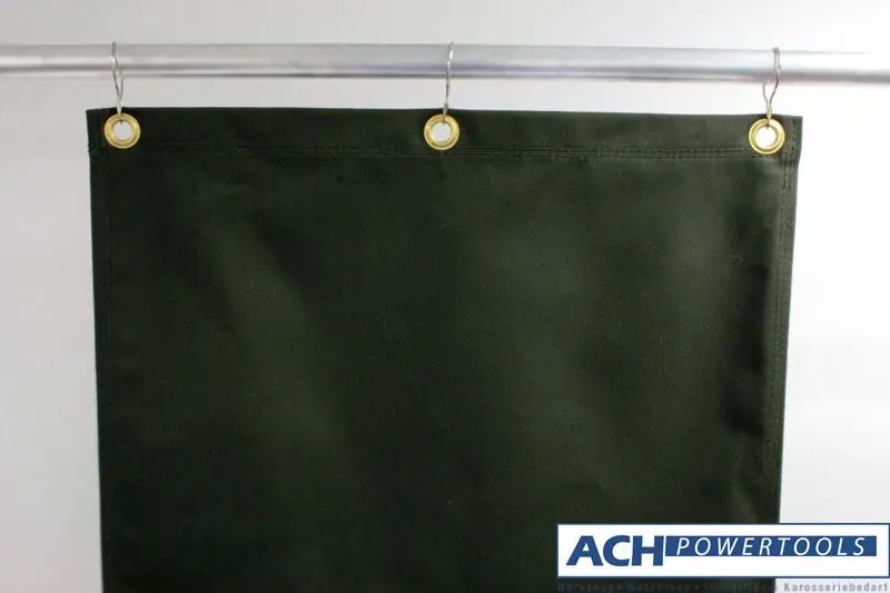 Preis Gesenkt ACH Schweißervorhang aus Baumwollgewebe mit Messingösen alle 30 cm mit Ringen 508050