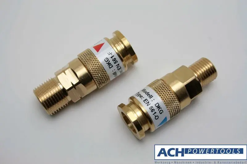 ACH Schnellkupplung Brenner D-Serie Kupplung (EN 56 Sauerstoff 1/4''re. Außengew. 525026D Mega-Angebot