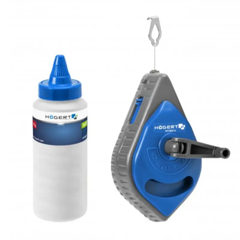 Neue Ware Högert Markierschnur-Set mit 30 m Schnur & blauer Kreide