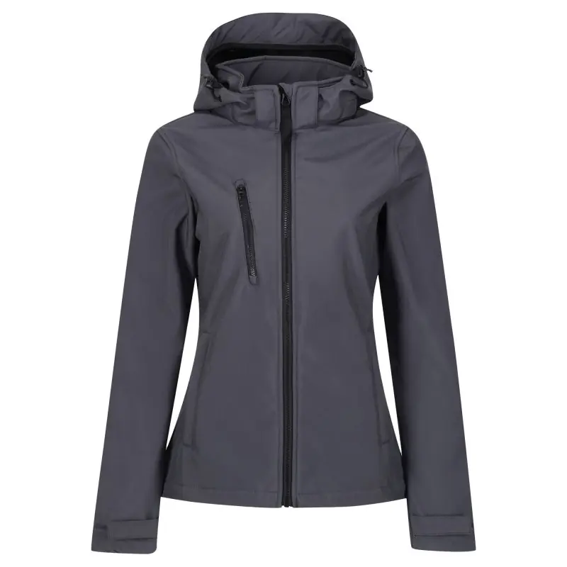 Expressversand Regatta Venturer 3-lagige Softshelljacke mit Kapuze für Damen 300g/m²