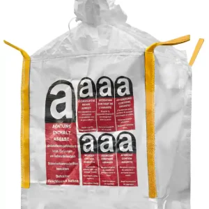 Asbest-Big-Bag beschichtet mit Warndruck und Schürze Rabatt