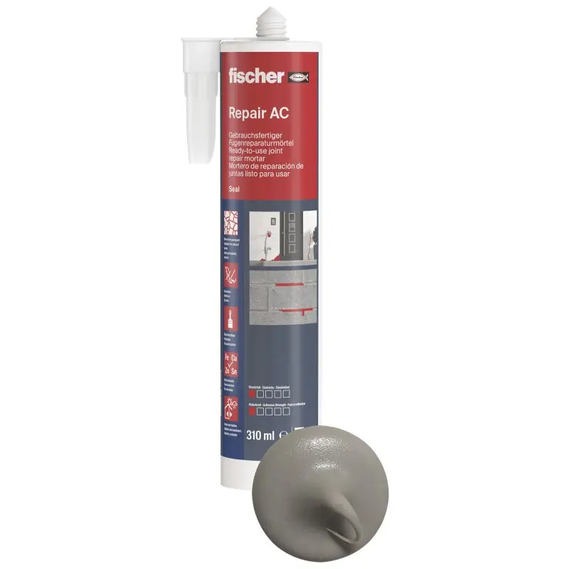 Meistverkauft 1 Stk. fischer® Fugenreparaturmörtel Repair AC zementgrau 310 ml