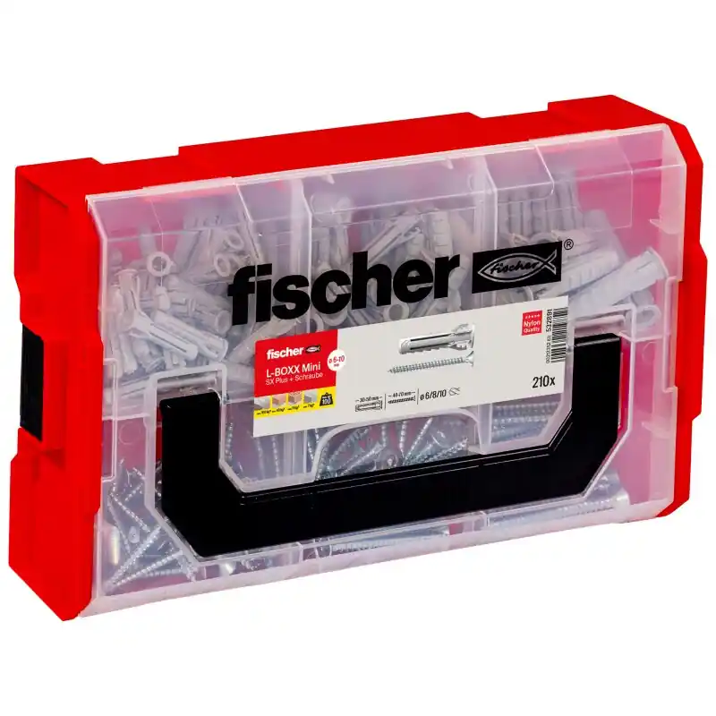Günstig 1 Stück fischer L-BOXX mini SX Plus + Schraube (210 Teile) 532891