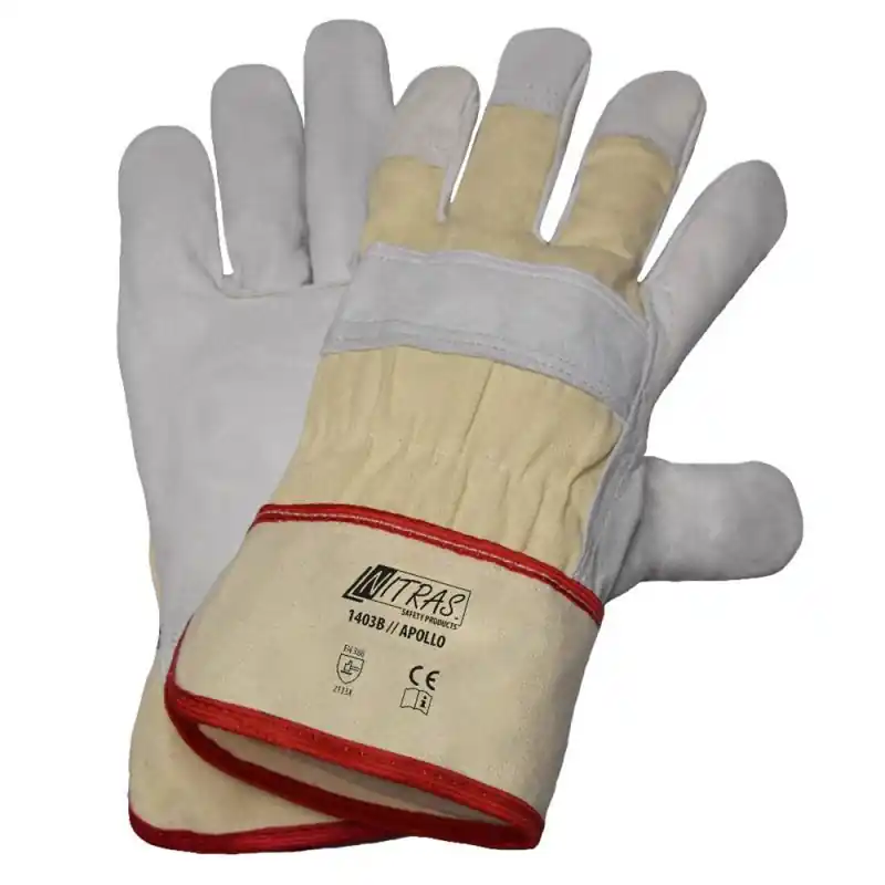 Top-Seller 12 Paar Rindvolllederhandschuh NITRAS® Apollo 1403B Größe 9