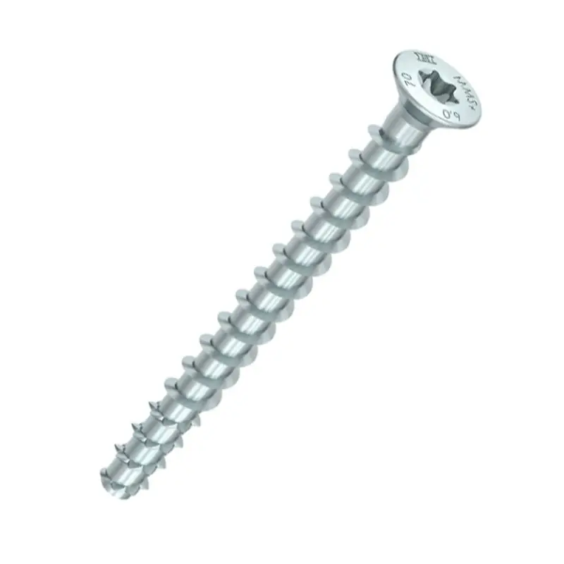 25 Stück Betonschrauben MULTI-MONTI-plus F, Senkkopf, T-Drive, verzinkt blau 10x70 mm Preisknaller
