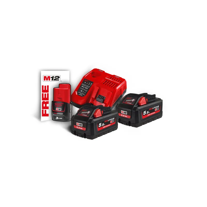 Milwaukee 18V Starterset M18HNRG-552 Garantierte Lieferung