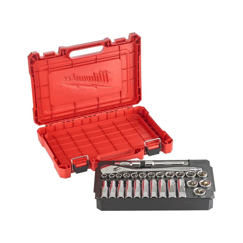 Milwaukee Ratschen- und Steckschlüsseleinsatz Set 1/2" metrisch 28-teilig Top-Angebot