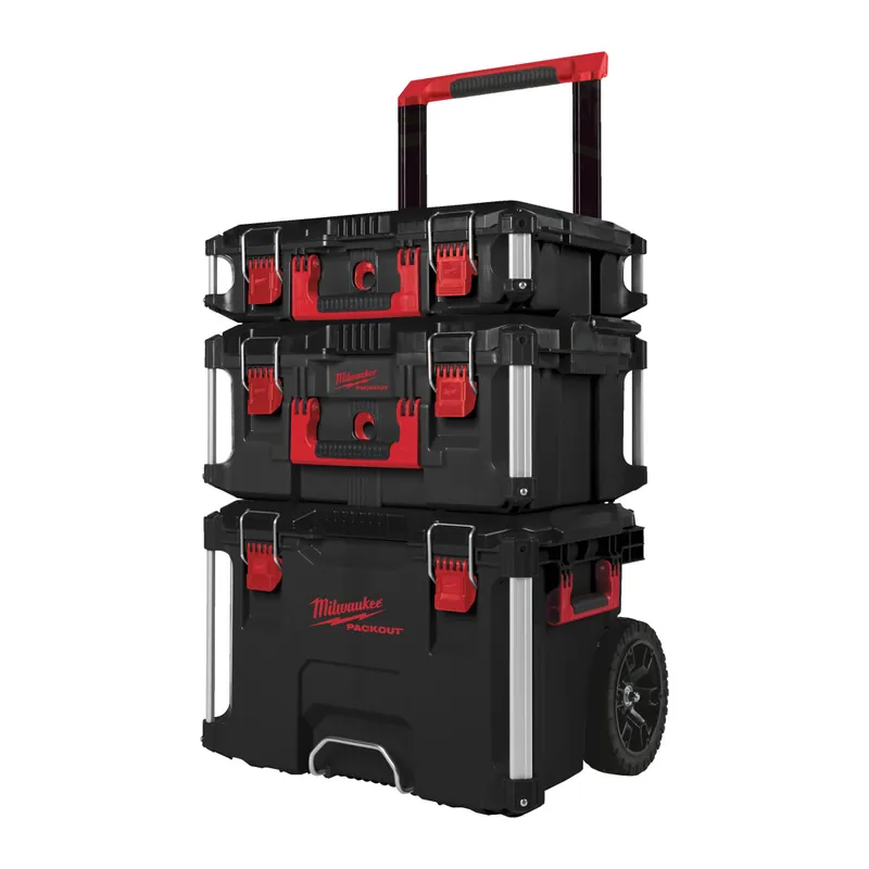 Milwaukee PACKOUT Starter-Set 1 - 3-teilig PACKOUT Trolley-Koffer, Koffer groß u. Koffer Neu Im Sortiment
