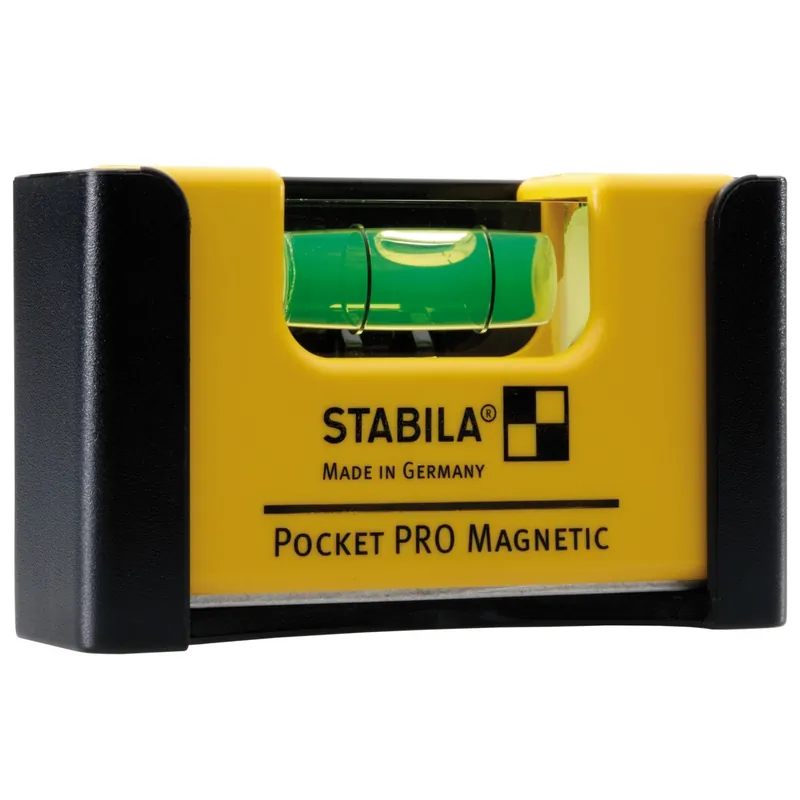 Must-Have Stabila Wasserwaage Pocket PRO Magnetic 7 cm mit Gürtel-Clip