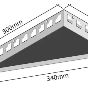 Mega-Angebot Eck-Duschablage (befliesbar) 340 x 300 x 170 mm, links