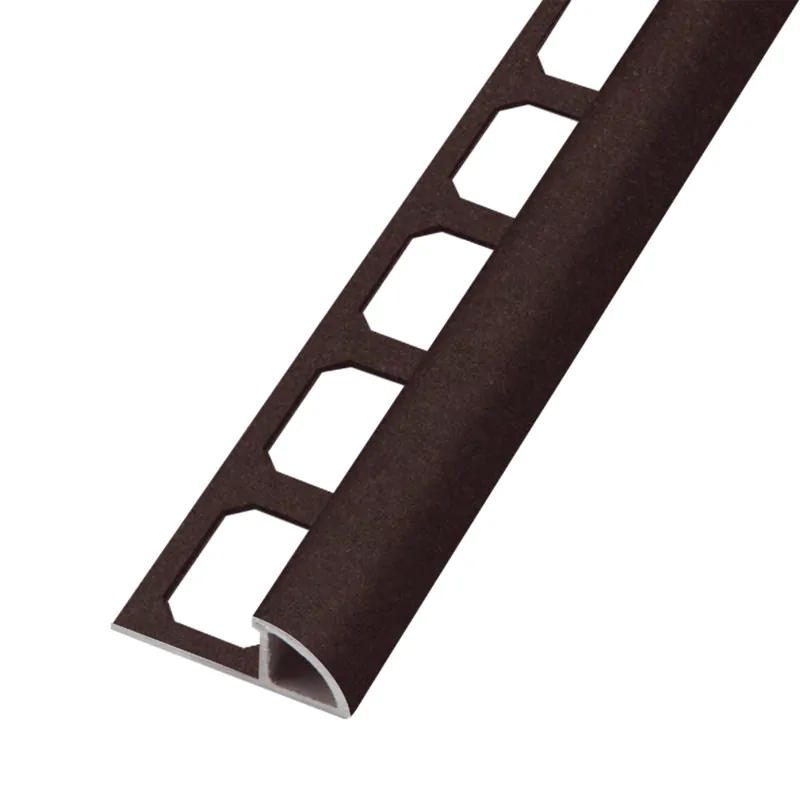Aktuell Viertelkreisprofil / Ecken Aluminium umbra, strukturbeschichtet