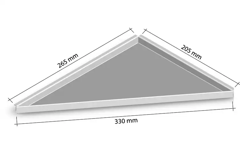 Eck-Duschablage zum Nachrüsten (links) 205 x 265 mm Beliebt