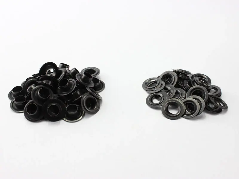 50 x Ösen Rundösen Messing brüniert (schwarz) rostfrei10mm DIN 7332 Sonderangebot