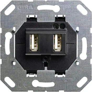 Gira USB Spannungsvers. 2fach Einsatz 235900 Bestpreis