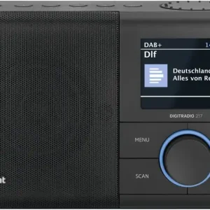 Knallerangebot TechniSat DigitRadio 217 sw DAB+/UKW "Bluetooth TFT-Farbdisplay 3,2"" "