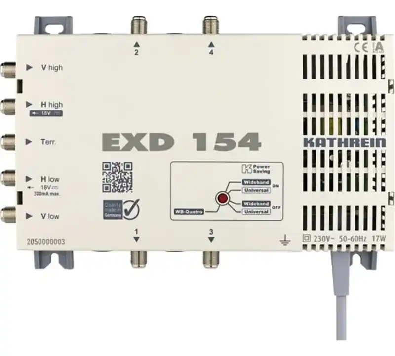Nur Für Kurze Zeit Kathrein EXD 154 Multischalter Einkabel 5-862 u. 300-2350MHz 4 Ausgänge Pin-Code