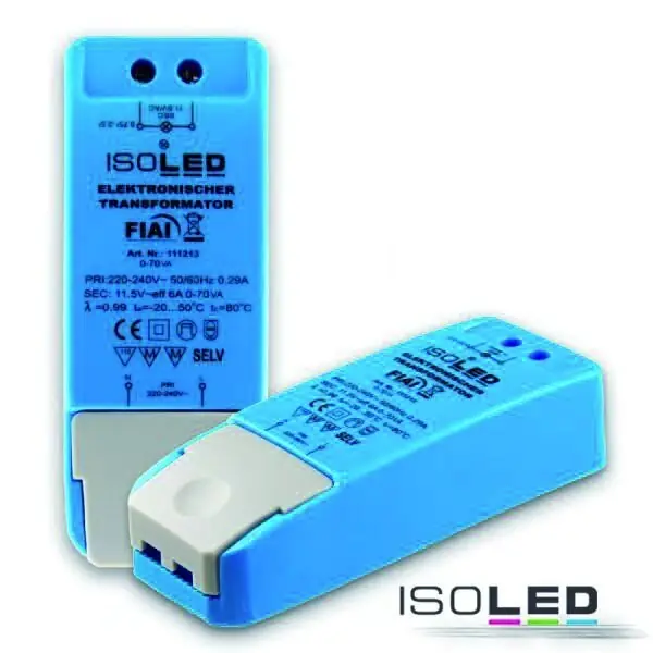 Aktuell SIGSO i111213 Sicherheitstrafo 0-70W 12V bl