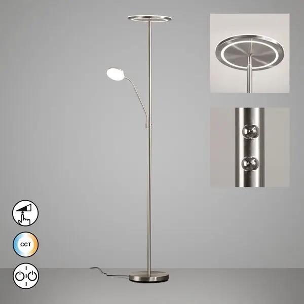 Preisknaller FISCHER HONSEL LED-Stehleuchte 31W Konv Sorento 40532 2700-4000K 4600lm ni