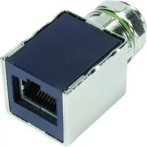 HARTING Adapter M12 RJ45 Cat 5a straight Adapter M12 RJ45 Buchse Schirm Neue Kollektion